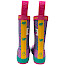 Affenzahn 01638-40147 Plashy Eule Kinder-Gummistiefel in Pink-Grün mit flexibler Barfußsohle, Naturform und wasserdichtem Gummi.