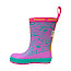 Affenzahn 01638-40147 Plashy Eule Kinder-Gummistiefel in Pink-Grün mit flexibler Barfußsohle, Naturform und wasserdichtem Gummi.