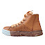 Rebecca White Rethunder Boots Nappa Yolk – Damen Sneaker-Boot aus hochwertigem, butterweichem Nappaleder in Cognac. Mit seitlichem Reißverschluss, Schnürung, herausnehmbarer Innensohle und komplettem Lederfutter für ein gesundes Fußklima. Außergewöhnlicher Freizeitschuh mit markanter Sohle und auffälligem Blitz-Design – jetzt online bei Kassedy.de kaufen. ?⚡