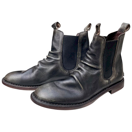 Rebecca White MASTER M Chelsea-Boot in Schwarz/Gold aus echtem Leder mit Lederfutter, Ledersohle, elastischen Seiteneinsätzen und charakteristischer Schwarz-Gold-Patina – außergewöhnlicher... Rebecca White MASTER M Chelsea-Boot in Schwarz/Gold aus echtem Leder mit Lederfutter, Ledersohle, elastischen Seiteneinsätzen und charakteristischer Schwarz-Gold-Patina – außergewöhnlicher...