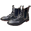 Rebecca White MASTER M Chelsea-Boot in Schwarz/Gold aus echtem Leder mit Lederfutter, Ledersohle, elastischen Seiteneinsätzen und charakteristischer Schwarz-Gold-Patina – außergewöhnlicher Damen-Lederboot bei kassedy.de.