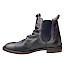 Rebecca White MASTER M Chelsea-Boot in Schwarz/Gold aus echtem Leder mit Lederfutter, Ledersohle, elastischen Seiteneinsätzen und charakteristischer Schwarz-Gold-Patina – außergewöhnlicher Damen-Lederboot bei kassedy.de.