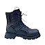 Papucei Iniko Damen Boots in Schwarz aus hochwertigem Echtleder mit dekorativen Kontrastnähten, Schnürung und seitlichem Reißverschluss. Handgefertigter Lederboot aus Rumänien mit markanter Profilsohle und außergewöhnlichem Design – jetzt bei Kassedy.de entdecken. ?