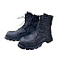 Papucei Iniko Damen Boots in Schwarz aus hochwertigem Echtleder mit dekorativen Kontrastnähten, Schnürung und seitlichem Reißverschluss. Handgefertigter Lederboot aus Rumänien mit markanter Profilsohle und außergewöhnlichem Design – jetzt bei Kassedy.de entdecken. ?