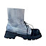 Papucei Moss Damen Boots in Silber und Schwarz aus hochwertigem Echtleder mit markanter schwarzer Profilsohle. Handgefertigter Lederboot aus Rumänien mit Schnürung, ultraleichtem Tragegefühl und außergewöhnlichem Design – jetzt bei Kassedy.de entdecken. ✨