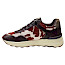 Carmela 164360 Damen-Sneaker in Brown aus Leder mit dunkelbraunen, weißen und rostbraunen Fell-Optik-Details, goldfarbenem Reißverschluss und heller Plateausohle. Bequemer Leder-Sneaker mit Schnürung, seitlichem Reißverschluss, herausnehmbarer Einlegesohle und normaler Passform – erhältlich bei Kassedy.de in Oldenburg.