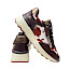 Carmela 164360 Damen-Sneaker in Brown aus Leder mit dunkelbraunen, weißen und rostbraunen Fell-Optik-Details, goldfarbenem Reißverschluss und heller Plateausohle. Bequemer Leder-Sneaker mit Schnürung, seitlichem Reißverschluss, herausnehmbarer Einlegesohle und normaler Passform – erhältlich bei Kassedy.de in Oldenburg.