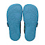 Affenzahn Baumwolle Movy Hai Kinder-Hausschuh in Blau mit Bio-Baumwolle, flexiblem Barfußgefühl, breitem Klettverschluss und kindgerechter Zehenfreiheit.