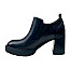 Carmela 161861 Damen-Absatzschuh in Schwarz aus Leder mit seitlichem Reißverschluss, ca. 4–4,5 cm Blockabsatz, Plateau und kräftiger Profilsohle. Bequemer schwarzer Damen-Lederschuh mit normaler Passform – erhältlich bei Kassedy in Oldenburg und auf Kassedy.de.