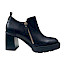 Carmela 161861 Damen-Absatzschuh in Schwarz aus Leder mit seitlichem Reißverschluss, ca. 4–4,5 cm Blockabsatz, Plateau und kräftiger Profilsohle. Bequemer schwarzer Damen-Lederschuh mit normaler Passform – erhältlich bei Kassedy in Oldenburg und auf Kassedy.de.
