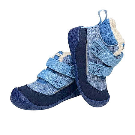 Affenzahn Lauflerner Winterstiefel Vegan Snuggy Elefant in Blau mit kuscheligem Warmfutter, wasserdichter AffenTex-Membran, zwei Klettverschlüssen mit Elefantenmotiv und flexibler Lauflernsohle.... Affenzahn Lauflerner Winterstiefel Vegan Snuggy Elefant in Blau mit kuscheligem Warmfutter, wasserdichter AffenTex-Membran, zwei Klettverschlüssen mit Elefantenmotiv und flexibler Lauflernsohle....