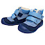 Affenzahn Lauflerner Winterstiefel Vegan Snuggy Elefant in Blau mit kuscheligem Warmfutter, wasserdichter AffenTex-Membran, zwei Klettverschlüssen mit Elefantenmotiv und flexibler Lauflernsohle. Veganer Kinder-Winterboot für die ersten Schritte, erhältlich bei Kassedy.de.