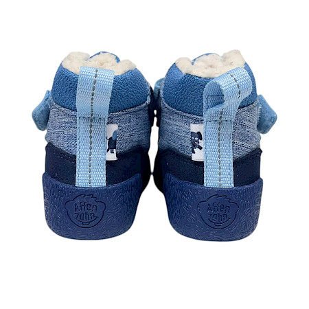 Affenzahn Lauflerner Winterstiefel Vegan Snuggy Elefant in Blau mit kuscheligem Warmfutter, wasserdichter AffenTex-Membran, zwei Klettverschlüssen mit Elefantenmotiv und flexibler Lauflernsohle.... Affenzahn Lauflerner Winterstiefel Vegan Snuggy Elefant in Blau mit kuscheligem Warmfutter, wasserdichter AffenTex-Membran, zwei Klettverschlüssen mit Elefantenmotiv und flexibler Lauflernsohle....