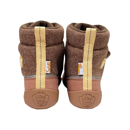 Affenzahn Winterstiefel Wolle Comfy Tiger in Cognac und Braun mit recyceltem Woll-Obermaterial, warmem Futter, wasserdichter AffenTex-Membran, zwei Klettverschlüssen mit Tigermotiv und flexibler... Affenzahn Winterstiefel Wolle Comfy Tiger in Cognac und Braun mit recyceltem Woll-Obermaterial, warmem Futter, wasserdichter AffenTex-Membran, zwei Klettverschlüssen mit Tigermotiv und flexibler...