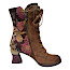 Laura Vita Eleao 42 Damen-Boot in Sable und Cognac mit floralem Muster, Leoparden-Details, Schnürung, seitlichem Reißverschluss und femininem Blockabsatz – außergewöhnlicher Laura Vita Damenschuh bei kassedy.de. Laura Vita Eleao 42 Damen-Boot in Sable und Cognac mit floralem Muster, Leoparden-Details, Schnürung, seitlichem Reißverschluss und femininem Blockabsatz – außergewöhnlicher Laura Vita Damenschuh bei kassedy.de.