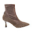 NeroGiardini I514483DE Damen-Stiefelette in Braun/Beige aus Veloursleder mit elastischem Schaft, spitzer Vorderpartie und ca. 6,5 cm Absatz – elegante braune NeroGiardini Stiefelette bei kassedy.de.