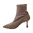 NeroGiardini I514483DE Damen-Stiefelette in Braun/Beige aus Veloursleder mit elastischem Schaft, spitzer Vorderpartie und ca. 6,5 cm Absatz – elegante braune NeroGiardini Stiefelette bei kassedy.de.