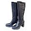 NeroGiardini I618044D Damen-Langschaftstiefel in Schwarz aus echtem Leder mit seitlichem Reißverschluss, Plateausohle, Profilsohle und ca. 7 cm Blockabsatz – eleganter italienischer Lederstiefel bei kassedy.de.