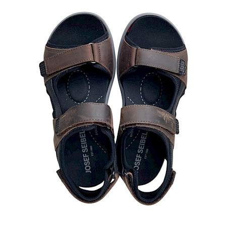 Josef Seibel Emeric 06 Herren Sandale espresso multi 62f Leder Klettverschluss leicht herausnehmbare Sohle Übergrößen bequem Josef Seibel Emeric 06 Herren Sandale espresso multi 62f Leder Klettverschluss leicht herausnehmbare Sohle Übergrößen bequem