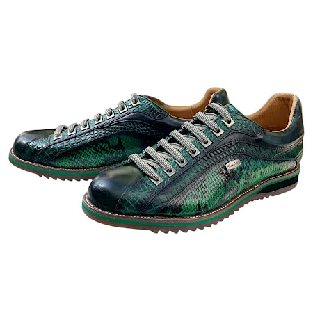 Enzo Vita Achille 02 Herren-Schnürschuh in Vert Grün aus 100 % Naturleder mit Lederfutter, Lederinnensohle, verschiedenen Reptil- und Kroko-Prägungen sowie leichter flexibler Laufsohle –... Enzo Vita Achille 02 Herren-Schnürschuh in Vert Grün aus 100 % Naturleder mit Lederfutter, Lederinnensohle, verschiedenen Reptil- und Kroko-Prägungen sowie leichter flexibler Laufsohle –...
