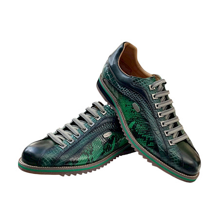 Enzo Vita Achille 02 Herren-Schnürschuh in Vert Grün aus 100 % Naturleder mit Lederfutter, Lederinnensohle, verschiedenen Reptil- und Kroko-Prägungen sowie leichter flexibler Laufsohle –... Enzo Vita Achille 02 Herren-Schnürschuh in Vert Grün aus 100 % Naturleder mit Lederfutter, Lederinnensohle, verschiedenen Reptil- und Kroko-Prägungen sowie leichter flexibler Laufsohle –...
