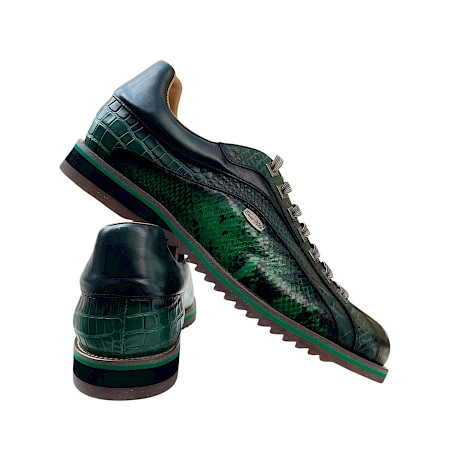 Enzo Vita Achille 02 Herren-Schnürschuh in Vert Grün aus 100 % Naturleder mit Lederfutter, Lederinnensohle, verschiedenen Reptil- und Kroko-Prägungen sowie leichter flexibler Laufsohle –... Enzo Vita Achille 02 Herren-Schnürschuh in Vert Grün aus 100 % Naturleder mit Lederfutter, Lederinnensohle, verschiedenen Reptil- und Kroko-Prägungen sowie leichter flexibler Laufsohle –...