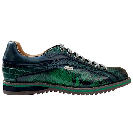 Enzo Vita Achille 02 Herren-Schnürschuh in Vert Grün aus 100 % Naturleder mit Lederfutter, Lederinnensohle, verschiedenen Reptil- und Kroko-Prägungen sowie leichter flexibler Laufsohle –... Enzo Vita Achille 02 Herren-Schnürschuh in Vert Grün aus 100 % Naturleder mit Lederfutter, Lederinnensohle, verschiedenen Reptil- und Kroko-Prägungen sowie leichter flexibler Laufsohle –...