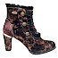 Laura Vita Alcbaneo 130 Damen-Stiefelette in Bronze mit floralem Muster, dekorativen Details, Absatz und seitlichem Reißverschluss – außergewöhnliche Damenstiefelette bei Kassedy. Laura Vita Alcbaneo 130 Damen-Stiefelette in Bronze mit floralem Muster, dekorativen Details, Absatz und seitlichem Reißverschluss – außergewöhnliche Damenstiefelette bei Kassedy.