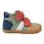 KOEL 07T063.305-360 Kinder-Boot in Olive mit hellblauen und taupefarbenen Details, Nubukleder, wasserdichter Ausstattung, zwei Klettverschlüssen und herausnehmbarer Einlegesohle – Kinderschuh für breite Füße und hohen Spann bei kassedy.de.