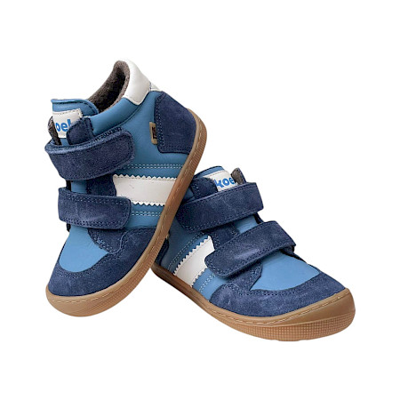 KOEL 07T063.125-170 Kinder-Boot in Jeans-Blau aus Nubukleder, wasserdicht, mit zwei Klettverschlüssen und herausnehmbarer Einlegesohle – komfortabler Kinderschuh für breite Füße und hohen Spann... KOEL 07T063.125-170 Kinder-Boot in Jeans-Blau aus Nubukleder, wasserdicht, mit zwei Klettverschlüssen und herausnehmbarer Einlegesohle – komfortabler Kinderschuh für breite Füße und hohen Spann...