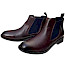 TT.BAGATT AOA Chelsea Boot in Mid-Brown aus braunem Echtleder mit dunkelblauen Elastikeinsätzen, Zuglasche und flachem Absatz – klassischer brauner Leder-Chelsea-Boot bei kassedy.de.