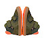 Froddo G2110152-1 OLLIE LUMI TEX Kinder-Übergangsschuh in Olive mit zwei Klettverschlüssen, FroddoTEX-Membran, herausnehmbarer Einlegesohle und flexibler orangefarbener Laufsohle.