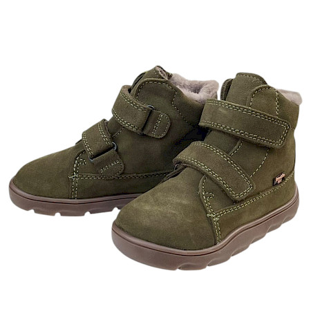 Froddo G2110151-3 Zeru TEX Furry Barefoot Kinder-Winterboot in Olive aus Veloursleder mit warmem Fellfutter, Woll-Innensohle, wasserdichter TEX-Ausstattung, zwei Klettverschlüssen und flexibler... Froddo G2110151-3 Zeru TEX Furry Barefoot Kinder-Winterboot in Olive aus Veloursleder mit warmem Fellfutter, Woll-Innensohle, wasserdichter TEX-Ausstattung, zwei Klettverschlüssen und flexibler...