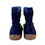 Froddo G3160251-5 Barefoot TEX Track Wool Kinder-Winterboot in Blau mit gelber elastischer Schnürung, Schurwollfutter, FroddoTex-Membran und flexibler profilierter Barefoot-Sohle – warmer blauer Kinderboot für Herbst und Winter bei Kassedy.de.