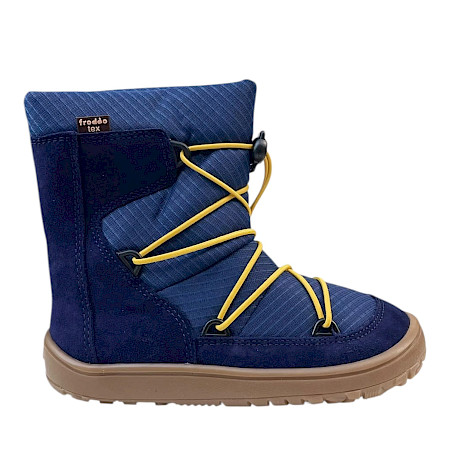 Froddo G3160251-5 Barefoot TEX Track Wool Kinder-Winterboot in Blau mit gelber elastischer Schnürung, Schurwollfutter, FroddoTex-Membran und flexibler profilierter Barefoot-Sohle – warmer blauer... Froddo G3160251-5 Barefoot TEX Track Wool Kinder-Winterboot in Blau mit gelber elastischer Schnürung, Schurwollfutter, FroddoTex-Membran und flexibler profilierter Barefoot-Sohle – warmer blauer...