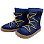 Froddo G3160251-5 Barefoot TEX Track Wool Kinder-Winterboot in Blau mit gelber elastischer Schnürung, Schurwollfutter, FroddoTex-Membran und flexibler profilierter Barefoot-Sohle – warmer blauer Kinderboot für Herbst und Winter bei Kassedy.de.