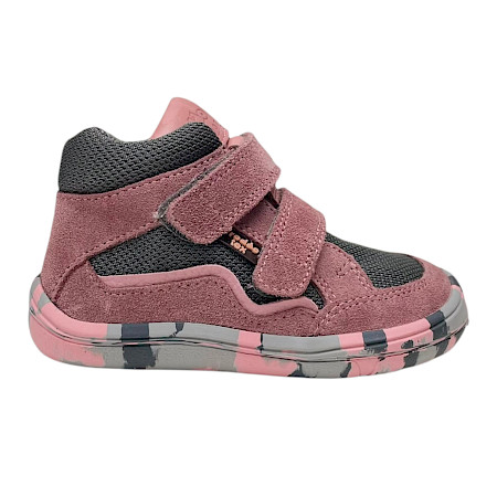 Froddo G3110262-4 Barefoot TEX Fun Autumn Kinder-Übergangsschuh in Dunkelpink und Grau mit zwei Klettverschlüssen, breiter Zehenbox, flexibler gemusterter Barfußsohle, TEX-Membran und... Froddo G3110262-4 Barefoot TEX Fun Autumn Kinder-Übergangsschuh in Dunkelpink und Grau mit zwei Klettverschlüssen, breiter Zehenbox, flexibler gemusterter Barfußsohle, TEX-Membran und...
