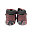 Froddo G3110262-4 Barefoot TEX Fun Autumn Kinder-Übergangsschuh in Dunkelpink und Grau mit zwei Klettverschlüssen, breiter Zehenbox, flexibler gemusterter Barfußsohle, TEX-Membran und herausnehmbarer Einlegesohle.