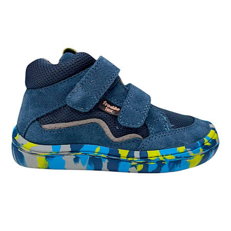 Froddo G3110262 Barefoot TEX Kinder-Übergangsschuh in Denim Dunkelblau mit zwei Klettverschlüssen, flexibler bunt gemusterter Sohle, herausnehmbarer Einlegesohle und wasserdichter... Froddo G3110262 Barefoot TEX Kinder-Übergangsschuh in Denim Dunkelblau mit zwei Klettverschlüssen, flexibler bunt gemusterter Sohle, herausnehmbarer Einlegesohle und wasserdichter...