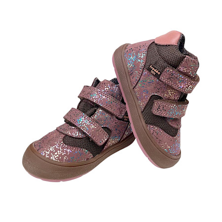Froddo G2110152-10 OLLIE LUMI TEX Kinder-Übergangsschuh in Pink mit schimmerndem Leder, FroddoTEX-Membran, zwei Klettverschlüssen, herausnehmbarer Einlegesohle und flexibler Laufsohle. Froddo G2110152-10 OLLIE LUMI TEX Kinder-Übergangsschuh in Pink mit schimmerndem Leder, FroddoTEX-Membran, zwei Klettverschlüssen, herausnehmbarer Einlegesohle und flexibler Laufsohle.