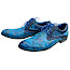 Kristofer 1412 Schnürer royalblau camouflage 62h Damen Schnürschuh Lederschuh leichter Schuh blauer Freizeitschuh modischer Halbschuh außergewöhnliches Design kassedy.de