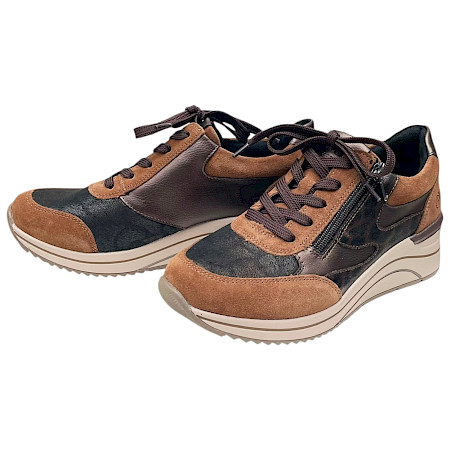 Remonte D0T23-24 Damen Schnürer Antik Cognac Schwarz – bequemer Sneaker mit Reißverschluss, Schnürung, herausnehmbarer Einlegesohle und leichtem Keilabsatz | Komfort und Stil bei kassedy.de ?? Remonte D0T23-24 Damen Schnürer Antik Cognac Schwarz – bequemer Sneaker mit Reißverschluss, Schnürung, herausnehmbarer Einlegesohle und leichtem Keilabsatz | Komfort und Stil bei kassedy.de ??