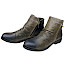 Artiker 59C2612 Damen-Boots in Schwarz/Gelb aus echtem Leder mit gelblich-goldenem Vintage-Farbverlauf, gerafftem Schaft, seitlichem Reißverschluss und herausnehmbaren Einlegesohlen – außergewöhnliche Damen-Lederboots bei kassedy.de, fallen eine Nummer größer aus.