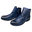 Artiker 59C2613 Damen-Boots in Dunkelblau aus weichem Leder mit geraffter Optik, seitlichen Reißverschlüssen, flacher Sohle und rundlicher Vorderpartie – bequeme blaue Leder-Boots bei kassedy.de, fallen eine Nummer größer aus.
