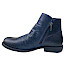 Artiker 59C2613 Damen-Boots in Dunkelblau aus weichem Leder mit geraffter Optik, seitlichen Reißverschlüssen, flacher Sohle und rundlicher Vorderpartie – bequeme blaue Leder-Boots bei kassedy.de, fallen eine Nummer größer aus.