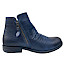 Artiker 59C2613 Damen-Boots in Dunkelblau aus weichem Leder mit geraffter Optik, seitlichen Reißverschlüssen, flacher Sohle und rundlicher Vorderpartie – bequeme blaue Leder-Boots bei kassedy.de, fallen eine Nummer größer aus.