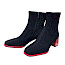 Artiker 59C0301 Damen-Stiefelette in Schwarz mit elastischem geripptem Textilschaft, rotem 6-cm-Blockabsatz, rotem Sohlenrand und rückseitigem Reißverschluss – außergewöhnliche schwarz-rote Stiefelette bei kassedy.de. Artiker 59C0301 Damen-Stiefelette in Schwarz mit elastischem geripptem Textilschaft, rotem 6-cm-Blockabsatz, rotem Sohlenrand und rückseitigem Reißverschluss – außergewöhnliche schwarz-rote Stiefelette bei kassedy.de.