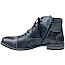 Krisbut 6922 Herren-Boot in Schwarz/Blau mit markanter Lederoptik, schwarzer Schnürung, seitlichem Reißverschluss, herausnehmbarer und austauschbarer Einlegesohle sowie flacher Laufsohle – modischer Herren-Schnürboot in normaler Passform bei kassedy.de.