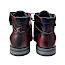 Krisbut 6921-4 Herren-Boot in Schwarz/Bordo aus echtem Leder mit bordeauxrotem Vintage-Farbverlauf, schwarzer Schnürung, seitlichem Reißverschluss und herausnehmbarer Einlegesohle – außergewöhnlicher Herren-Lederboot in normaler Passform bei kassedy.de.