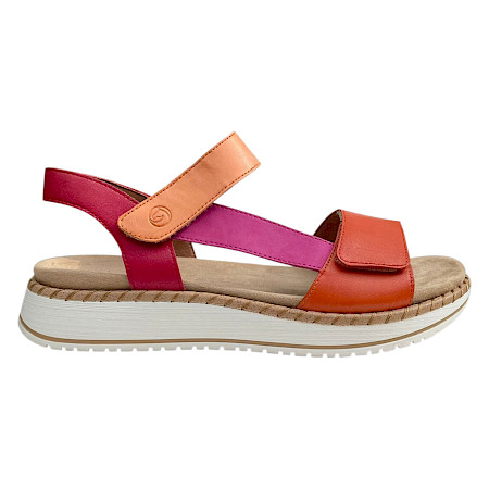 Remonte D3J50-38 Sandale rot gelb orange – farbenfrohe Damen Ledersandale mit austauschbarer Einlegesohle und Klettverschluss | Sommerlich & bequem bei kassedy.de ☀️ Remonte D3J50-38 Sandale rot gelb orange – farbenfrohe Damen Ledersandale mit austauschbarer Einlegesohle und Klettverschluss | Sommerlich & bequem bei kassedy.de ☀️